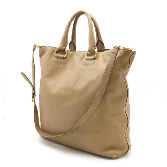 Prada Tan Bag Leather Tote - Picture 1 of 9